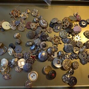 Assorted Gold and Silver Buttons